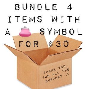 Bundle 4 items with 👛 symbol for $30
